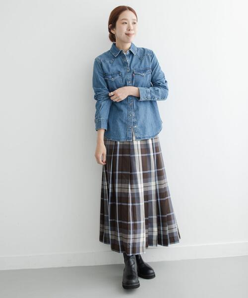 Levi’s MADE＆CRAFTED（リーバイスメードアンドクラフテッド）の「Levi’s　WESTERN DENIM SHIRTS（シャツ/ブラウス・レディース・インディゴブルー・SMALL）」の7枚目の写真