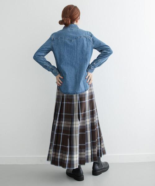 Levi’s MADE＆CRAFTED（リーバイスメードアンドクラフテッド）の「Levi’s　WESTERN DENIM SHIRTS（シャツ/ブラウス・レディース・インディゴブルー・SMALL）」の8枚目の写真
