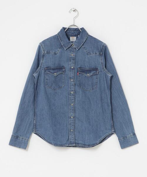 Levi’s MADE＆CRAFTED（リーバイスメードアンドクラフテッド）の「Levi’s　WESTERN DENIM SHIRTS（シャツ/ブラウス・レディース・インディゴブルー・SMALL）」の9枚目の写真
