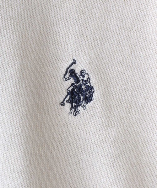 U.S. POLO ASSN.(ユーエスポロアッスン)の「U.S. POLO ASSN./ユーエスポロアッスン ワンポイント刺繍 ウール混 ハイゲージ ニットプルオーバー セーター(ニット/セーター・メンズ・ネイビー/グレー/ブラック/モカ/アイボリー・L/M/LL)」の20枚目の写真