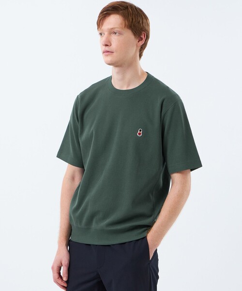 MACKINTOSH PHILOSOPHY(マッキントッシュ フィロソフィー)の「BUCKINGHAM BEAR ワイドリブTシャツ サーフニット(Tシャツ/カットソー・メンズ・ダークネイビー/オフホワイト/グリーン系その他4・38/40)」の2枚目の写真