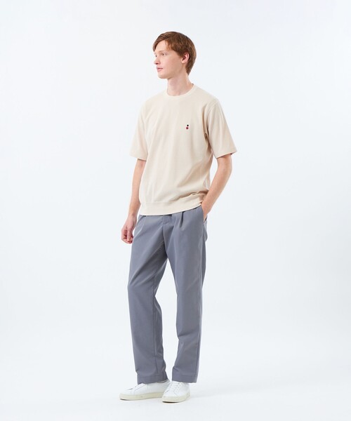 MACKINTOSH PHILOSOPHY(マッキントッシュ フィロソフィー)の「BUCKINGHAM BEAR ワイドリブTシャツ サーフニット(Tシャツ/カットソー・メンズ・ダークネイビー/オフホワイト/グリーン系その他4・38/40)」の10枚目の写真