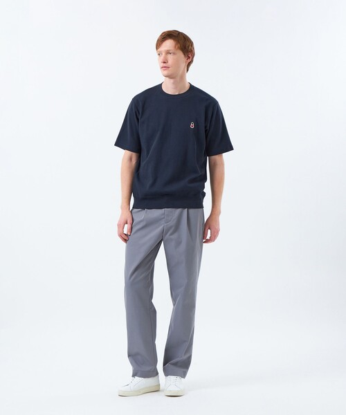 MACKINTOSH PHILOSOPHY(マッキントッシュ フィロソフィー)の「BUCKINGHAM BEAR ワイドリブTシャツ サーフニット(Tシャツ/カットソー・メンズ・ダークネイビー/オフホワイト/グリーン系その他4・38/40)」の11枚目の写真
