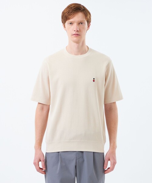 MACKINTOSH PHILOSOPHY(マッキントッシュ フィロソフィー)の「BUCKINGHAM BEAR ワイドリブTシャツ サーフニット(Tシャツ/カットソー・メンズ・ダークネイビー/オフホワイト/グリーン系その他4・38/40)」の13枚目の写真