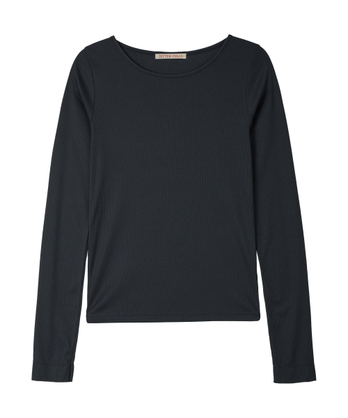 BITTER CELLS（ビターセルズ）の「エッセンシャルテンセルロングスリーブ-チャコール（Tシャツ/カットソー・レディース・その他・FREE）」の2枚目の写真