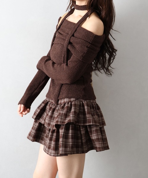 SpRay(スプレイ)の「ストール付オフショルダートップス(Tシャツ/カットソー・レディース・アイボリー/ブラック/ベージュ/ブラウン・FREE)」の11枚目の写真