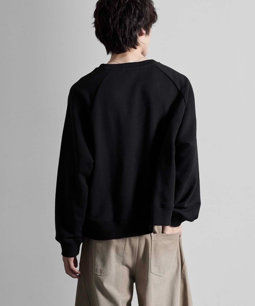 RUUBON(ルーボン)の「【RUUBON】henley neck logo sweat / ヘンリーネックロゴスウェット(スウェット・メンズ・ブラック/ライトグレー・L/M/S)」の7枚目の写真