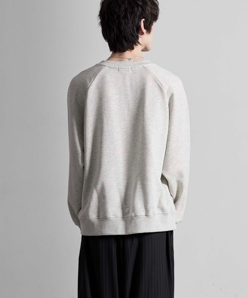 RUUBON(ルーボン)の「【RUUBON】henley neck logo sweat / ヘンリーネックロゴスウェット(スウェット・メンズ・ブラック/ライトグレー・L/M/S)」の15枚目の写真