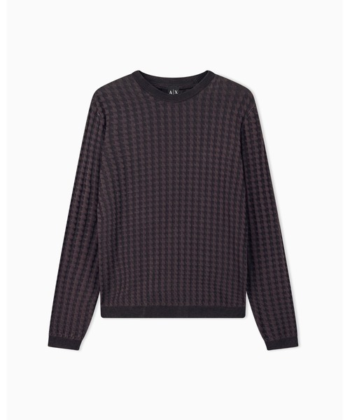 ARMANI EXCHANGE(アルマーニエクスチェンジ)の「【A|X アルマーニ エクスチェンジ】ハウンドトゥース ニットプルオーバー(ニット/セーター・メンズ・ダークネイビー/チャコールグレー・LARGE/X-SMALL/X-LARGE/SMALL/MEDIUM)」の5枚目の写真