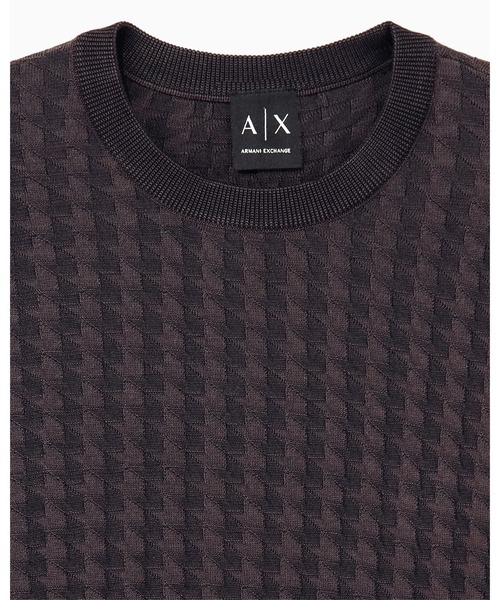 ARMANI EXCHANGE(アルマーニエクスチェンジ)の「【A|X アルマーニ エクスチェンジ】ハウンドトゥース ニットプルオーバー(ニット/セーター・メンズ・ダークネイビー/チャコールグレー・LARGE/X-SMALL/X-LARGE/SMALL/MEDIUM)」の7枚目の写真