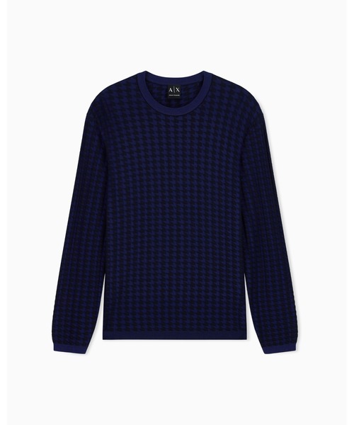 ARMANI EXCHANGE(アルマーニエクスチェンジ)の「【A|X アルマーニ エクスチェンジ】ハウンドトゥース ニットプルオーバー(ニット/セーター・メンズ・ダークネイビー/チャコールグレー・LARGE/X-SMALL/X-LARGE/SMALL/MEDIUM)」の13枚目の写真