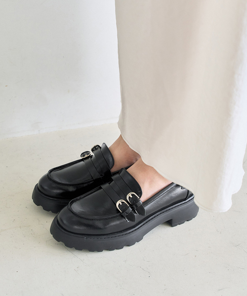 FLAT(フラット)の「KARIN TAKUBO×LE TALONアツゾコベルトローファー(ローファー・レディース・ブラウン/ブラック・24.5cm/24cm/23.5cm/23cm/22.5cm/22cm/25cm)」の10枚目の写真
