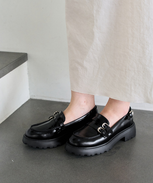 FLAT(フラット)の「KARIN TAKUBO×LE TALONアツゾコベルトローファー(ローファー・レディース・ブラウン/ブラック・24.5cm/24cm/23.5cm/23cm/22.5cm/22cm/25cm)」の11枚目の写真
