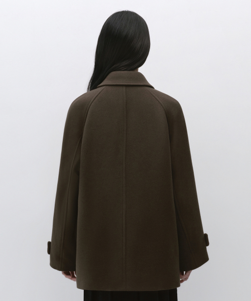 MUSINSA STANDARD WOMAN（ムシンサスタンダードウーマン）の「ウィメンズカシミヤブレンドハーフバルマカンコート[ブラウン]（チェスターコート・レディース・その他・X-SMALL/SMALL/MEDIUM/LARGE）」の3枚目の写真