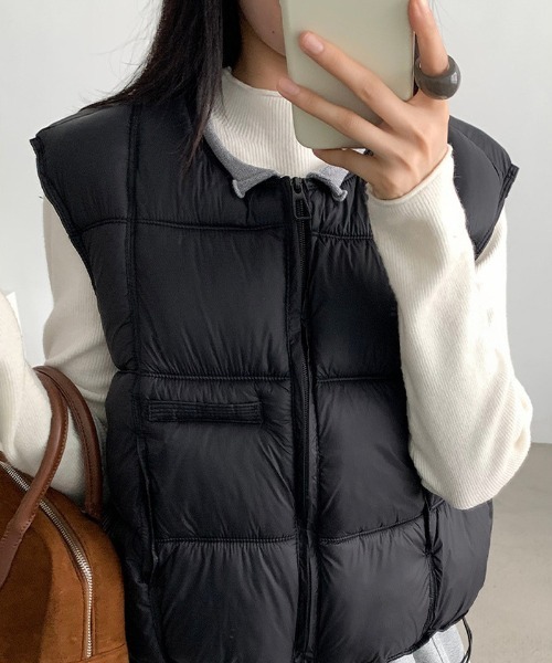 Ritzy（リッツィー）の「キルティング中綿ベスト（ベスト・レディース・ブラック/アイボリー/モカ・L/M）」の17枚目の写真