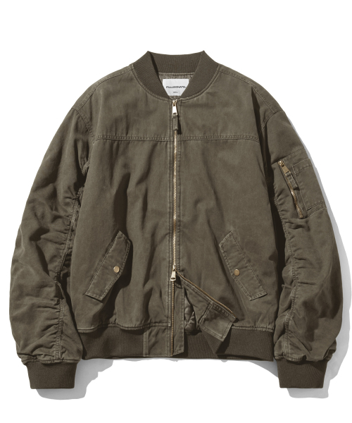 F.ILLUMINATE(フィルミネイト)の「ヴィンテージウォッシュドコットン MA-1ジャケット-3Color(ブルゾン・レディース・ブラウン/ブラック/カーキ・LARGE/MEDIUM/SMALL)」の8枚目の写真