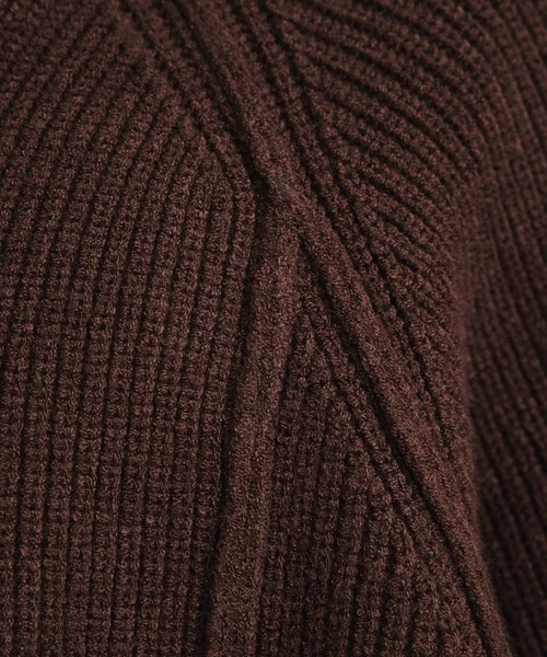 RAGEBLUE(レイジブルー)の「DOUBLE ZIP DRIVERS KNITTED SWEATER/ダブルジップドライバーズニット(ニット/セーター・メンズ・ブラウン/ブラック・MEDIUM/LARGE)」の22枚目の写真