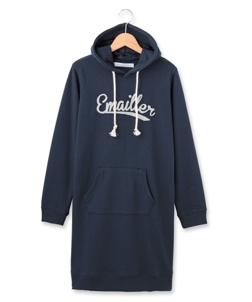 THE EMPORIUM（ジエンポリアム）の「裏毛さがらフードワンピース（ワンピース・レディース・ホワイト/グリーン/グレー/ブルー・40/38）」の4枚目の写真