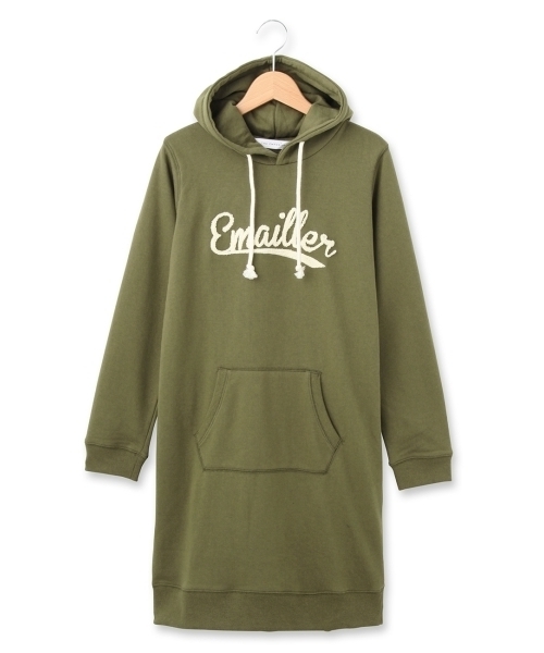 THE EMPORIUM（ジエンポリアム）の「裏毛さがらフードワンピース（ワンピース・レディース・ホワイト/グリーン/グレー/ブルー・40/38）」の3枚目の写真