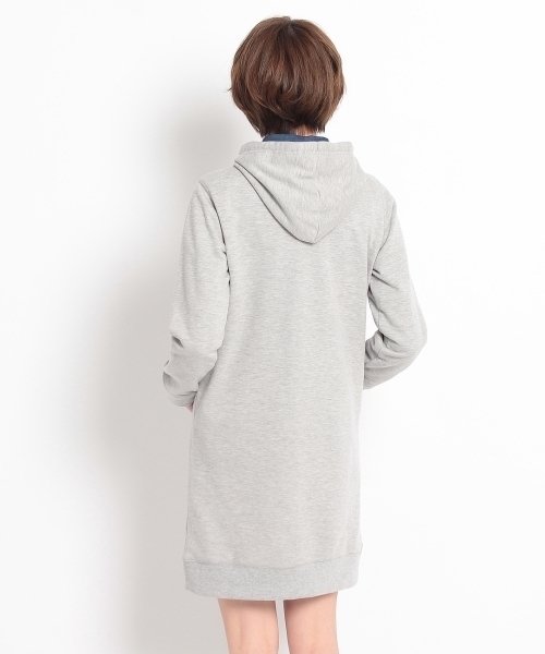 THE EMPORIUM（ジエンポリアム）の「裏毛さがらフードワンピース（ワンピース・レディース・ホワイト/グリーン/グレー/ブルー・40/38）」の9枚目の写真