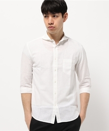 7分袖シャツ/エーゲ海コットン×ベルギーリネン