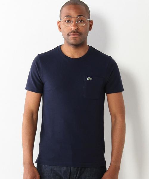 LACOSTE（ラコステ）の「＜LACOSTE（ラコステ）＞カノコ Tシャツ（Tシャツ/カットソー・メンズ・ホワイト/ネイビー・2/3/4/5）」の4枚目の写真