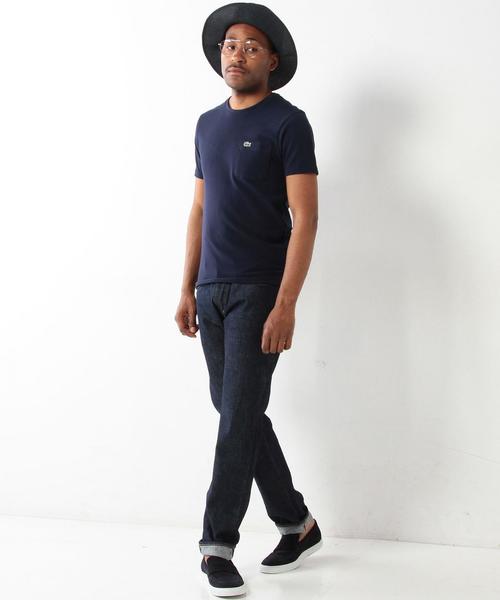 LACOSTE（ラコステ）の「＜LACOSTE（ラコステ）＞カノコ Tシャツ（Tシャツ/カットソー・メンズ・ホワイト/ネイビー・2/3/4/5）」の6枚目の写真