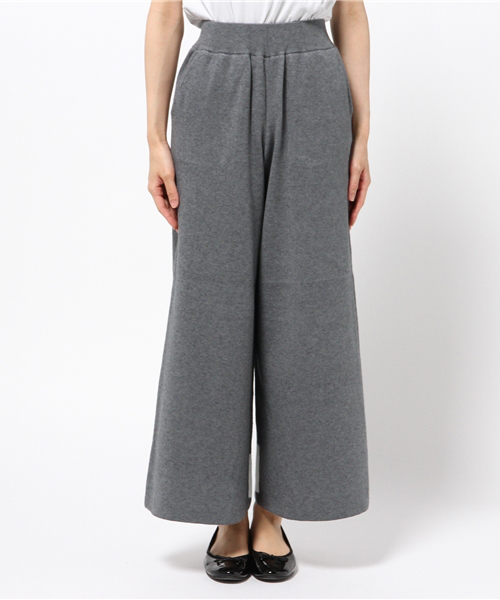 GUILD PRIME（ギルドプライム）の「【GUILD PRIME】WOMENS ワイドリブニットパンツ（その他パンツ・レディース・ブラック/ベージュ/グレー・36/34）」の4枚目の写真