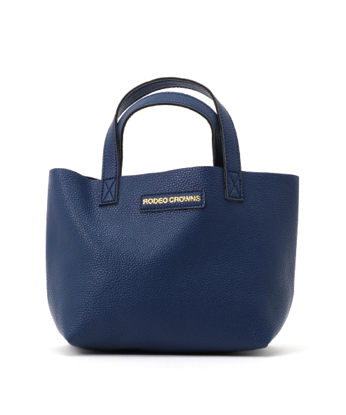 RODEO CROWNS WIDE BOWL（ロデオクラウンズワイドボウル）の「フェイクレザー ミニトート（ショルダーバッグ・レディース・ブラック/オレンジ/ネイビー/イエロー/グリーン/ホワイト/レッド/ピンク/グレー・FREE）」の5枚目の写真