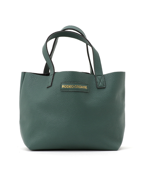 RODEO CROWNS WIDE BOWL（ロデオクラウンズワイドボウル）の「フェイクレザー ミニトート（ショルダーバッグ・レディース・ブラック/オレンジ/ネイビー/イエロー/グリーン/ホワイト/レッド/ピンク/グレー・FREE）」の4枚目の写真