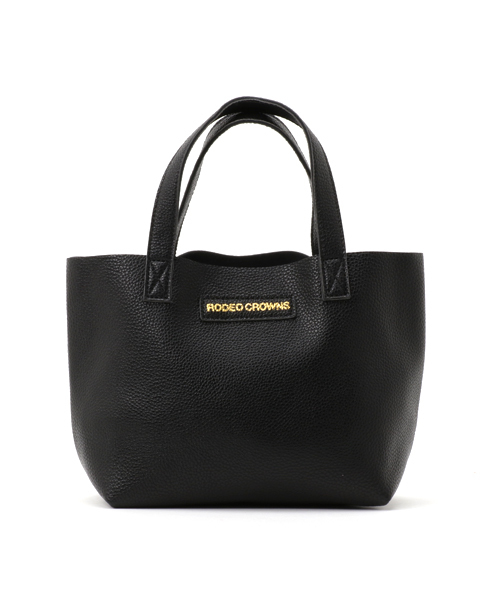RODEO CROWNS WIDE BOWL（ロデオクラウンズワイドボウル）の「フェイクレザー ミニトート（ショルダーバッグ・レディース・ブラック/オレンジ/ネイビー/イエロー/グリーン/ホワイト/レッド/ピンク/グレー・FREE）」の3枚目の写真