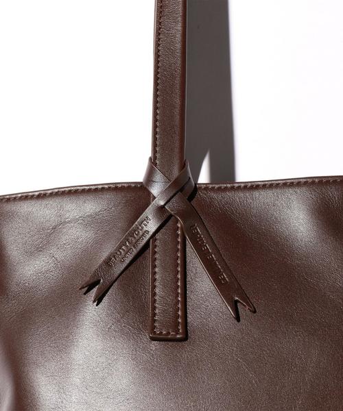 新品！UNITED ARROWS レザートートバッグ　ブラウン UNITED ARROWS green label relaxing 【WEB限定】ワンポイント