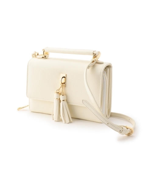 Afternoon Tea（アフタヌーンティー）の「EQ91 タッセルお財布ショルダーバッグ（ショルダーバッグ・レディース・ホワイト/ブラック/ネイビー・ONE SIZE）」の2枚目の写真