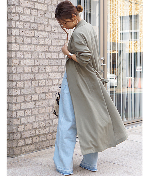 laboratory work（ラボラトリーワーク）の「ロングガウンコート（その他アウター・レディース・カーキ/ネイビー/ブルー・MEDIUM）」の2枚目の写真