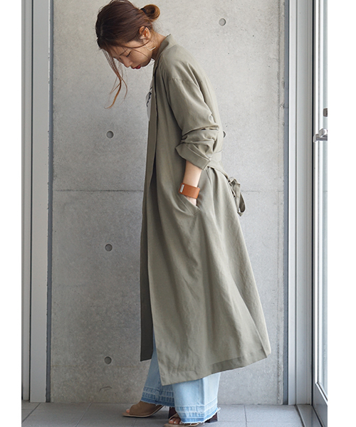 laboratory work（ラボラトリーワーク）の「ロングガウンコート（その他アウター・レディース・カーキ/ネイビー/ブルー・MEDIUM）」の4枚目の写真