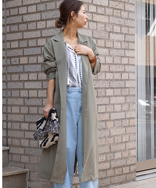 laboratory work（ラボラトリーワーク）の「ロングガウンコート（その他アウター・レディース・カーキ/ネイビー/ブルー・MEDIUM）」の9枚目の写真