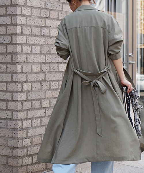 laboratory work（ラボラトリーワーク）の「ロングガウンコート（その他アウター・レディース・カーキ/ネイビー/ブルー・MEDIUM）」の10枚目の写真