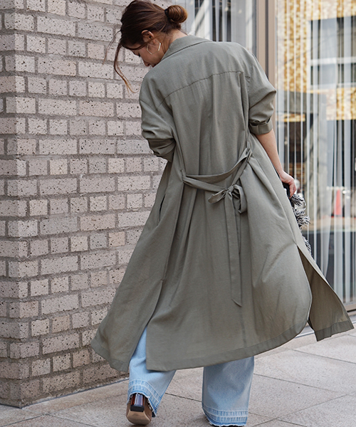 laboratory work（ラボラトリーワーク）の「ロングガウンコート（その他アウター・レディース・カーキ/ネイビー/ブルー・MEDIUM）」の11枚目の写真