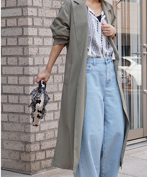 laboratory work（ラボラトリーワーク）の「ロングガウンコート（その他アウター・レディース・カーキ/ネイビー/ブルー・MEDIUM）」の12枚目の写真