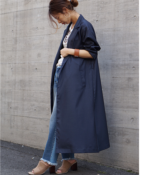 laboratory work（ラボラトリーワーク）の「ロングガウンコート（その他アウター・レディース・カーキ/ネイビー/ブルー・MEDIUM）」の19枚目の写真