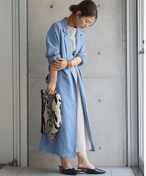 laboratory work（ラボラトリーワーク）の「ロングガウンコート（その他アウター・レディース・カーキ/ネイビー/ブルー・MEDIUM）」の21枚目の写真