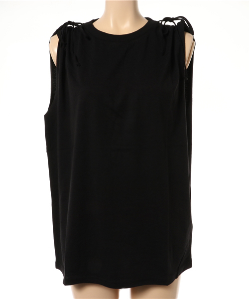 SLY(スライ)の「SHOULDER RIBBON T/T(タンクトップ・レディース・カーキ/オフホワイト/レッド/ブラック・FREE)」の9枚目の写真