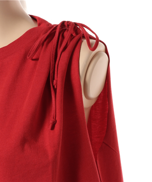 SLY(スライ)の「SHOULDER RIBBON T/T(タンクトップ・レディース・カーキ/オフホワイト/レッド/ブラック・FREE)」の7枚目の写真