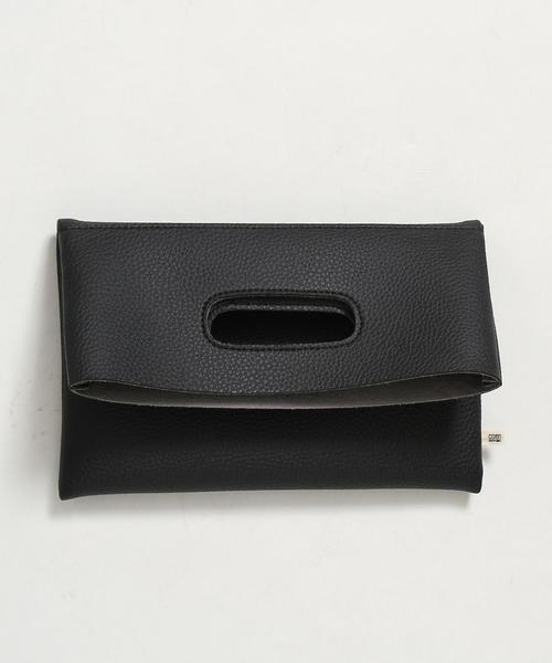 coen（コーエン）の「【WEB限定】フェイクレザーミニクラッチ（クラッチバッグ・メンズ・ライトブラウン/ブラック・FREE）」の7枚目の写真