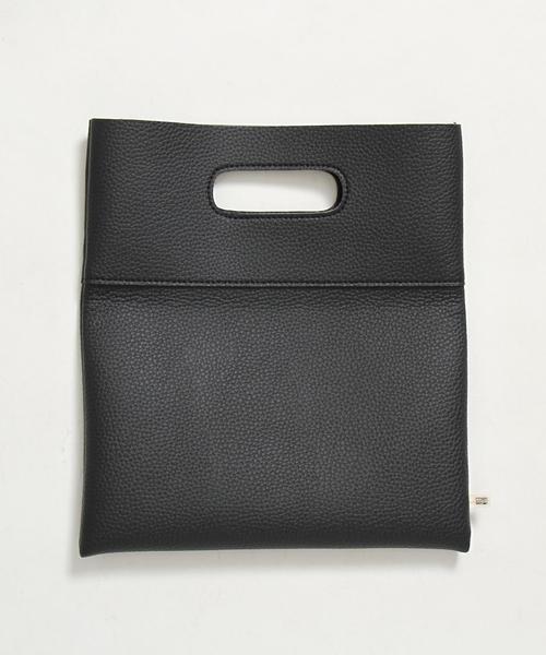 coen（コーエン）の「【WEB限定】フェイクレザーミニクラッチ（クラッチバッグ・メンズ・ライトブラウン/ブラック・FREE）」の9枚目の写真