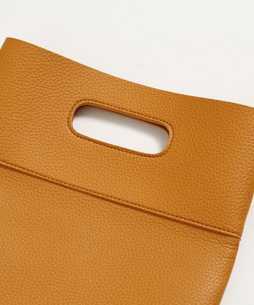 coen（コーエン）の「【WEB限定】フェイクレザーミニクラッチ（クラッチバッグ・メンズ・ライトブラウン/ブラック・FREE）」の10枚目の写真