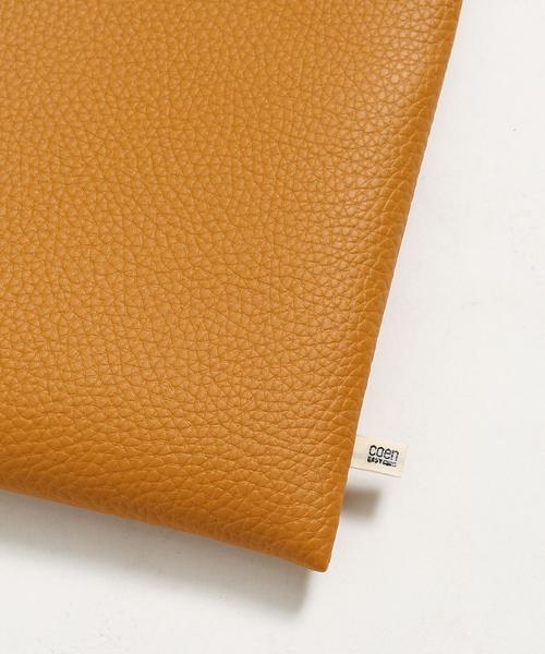 coen（コーエン）の「【WEB限定】フェイクレザーミニクラッチ（クラッチバッグ・メンズ・ライトブラウン/ブラック・FREE）」の11枚目の写真