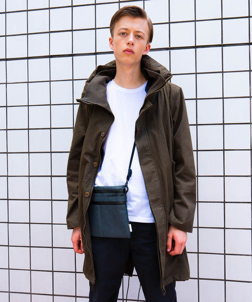 ADAM PATEK（アダムパテック）の「ADAM PATEK/HEATHERED NYLON sacoche（ショルダーバッグ・メンズ・ブラック/グレー/ダークグレー・FREE）」の3枚目の写真