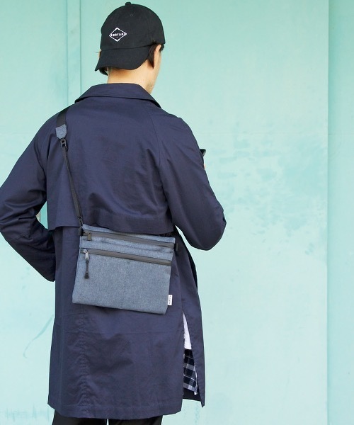 ADAM PATEK（アダムパテック）の「ADAM PATEK/HEATHERED NYLON sacoche（ショルダーバッグ・メンズ・ブラック/グレー/ダークグレー・FREE）」の6枚目の写真