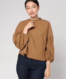 earth music&ecology | ・ハイネックボリュームスリーブブラウス(シャツ/ブラウス)